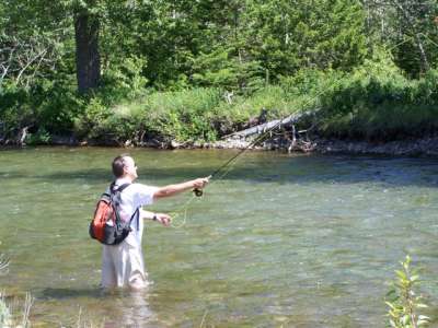 Fly fishing Saint Mary River